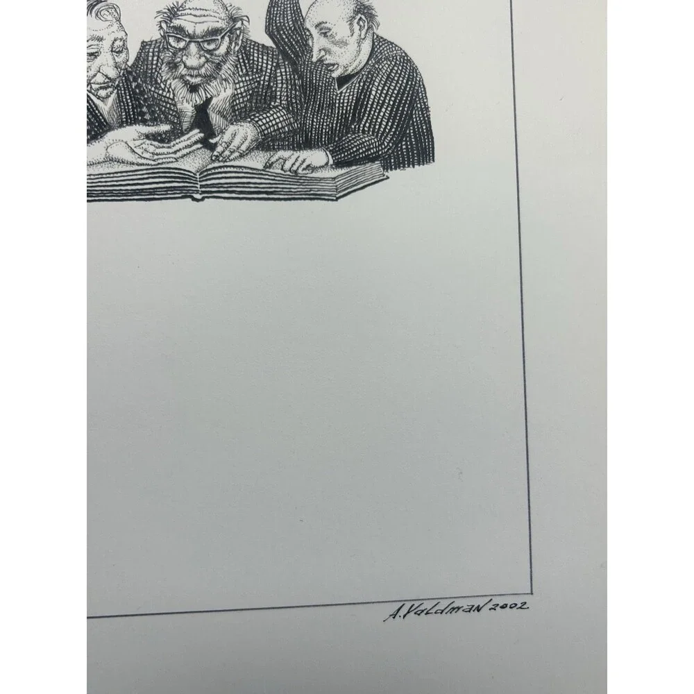 Original Alexander Valdman 2002 Signed Pen & Ink Drawing 13 X 11